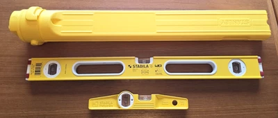 (Dos) Stabila Tipo 187 24" y Tipo 81S 10" Bolsillo Torpedo Estilo ambos ¡Casi Como Nuevo! Foto 1 de 4