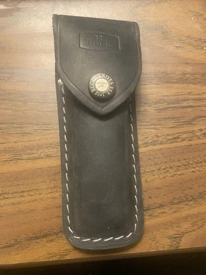 Buck 110 刀鞘仅黑色皮革。 铁砧按扣 — 第 1/4 张图片