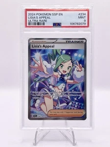 2024 POKEMON SSP EN-SURGING SPARKS ULTRA RARA #234 LISIA'S APPEAL PSA 9 - Foto 1 di 3