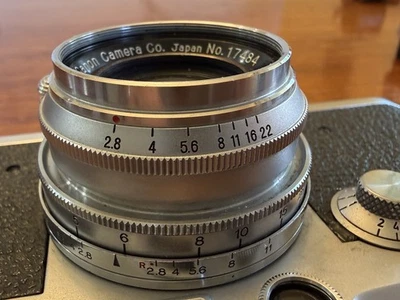 [Perto de ESTADO PERFEITO] Lente Canon 35mm F2.8 LTM L39 grande angular MF com tampas frontal e traseira - Imagem 1 de 4