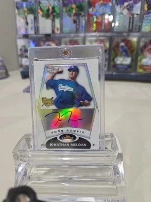 Jonathan Meloan 2008 Topps Finest RC White Refractor Auto 161/499 - Image 1 of 2