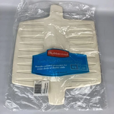 Vintage Rubbermaid Bisque 1297 Twin Double Sink Divider Mat Protector USA - Image 1 of 4