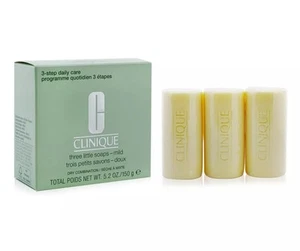 Clinique Three ( 3 ) Little Soap Mild For Dry Combination Skin Type 2 NEW boxed - Picture 1 of 1