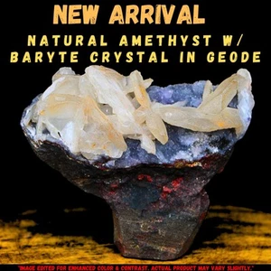 105 g Amatista Natural con Geoda Barita Druzy Espécimen en Matriz | Apofilita  - Imagen 1 de 9