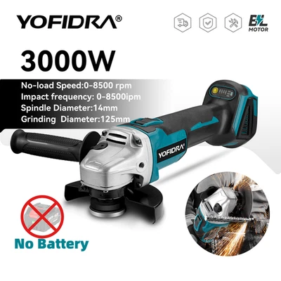 YOFIDRA 125mm Für Makita Winkelschleifer Akku Trennschleifer Schleifmaschine Ohne Akku