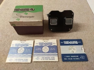 Vintage Sawyer’s VIEW-MASTER VIEWER 50’s BAKELITE, 3 Reels , Hong Kong, Moon - Picture 1 of 8