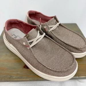 Hey Dude Mujer 11 Wendy Rose Boho Tostado Rosa Dorado Zapatos Sin Cordones Tenis Lona - Imagen 1 de 12