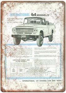 1965 Internation AWD Light Duty Vintage Auto Ad Retro Look Metal Sign AN3365 - Picture 1 of 2