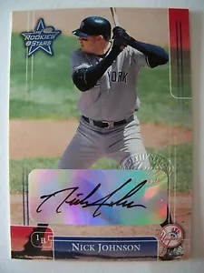 2002 LEAF ROOKIES AND STARS # 68 NICK JOHNSON AUTOGRAPH , YANKEES B53 - Picture 1 of 1