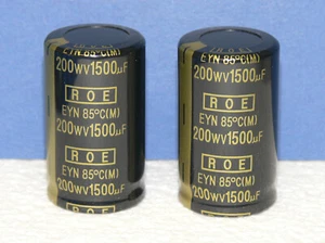 1500uF 200V Roederstein Roe Elko Scatto 51mm x 30mm Set Con 2 Pezzo - Foto 1 di 2