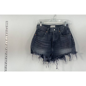 Abercrombie & Fitch Black Cotton Denim Cut-Off Shorts Womens Size 28