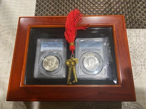 1976 S SILVER KENNEDY BI-CENTENNIAL DUO COIN SET (BOTH W/ EXTREME LOW MINTAGES) - Picture 1 of 11