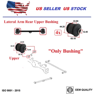 Rear Lateral Upper Arm Bushing Set (4) For Toyota 4Runner 96-02 OEM Quality - Foto 1 di 2