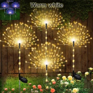 150/90LED Solarleuchte Feuerwerk Licht Lichterkette Solarlampe Außen Garten Deko - Bild 1 von 38