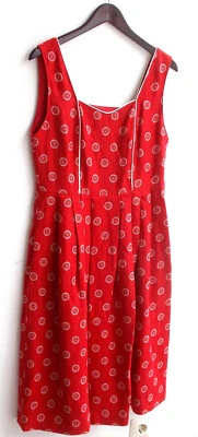 Damen Trachten Kleid ärmellos rot gemustert ca. Gr. 42 - Bild 1 von 2