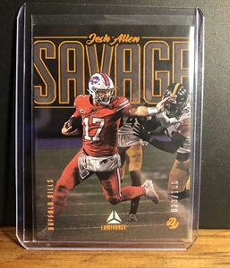 🔥2021 Panini Luminance-Josh Allen-Savage ORANGE FOIL #/100-BILLS-Mint🔥 - Picture 1 of 5