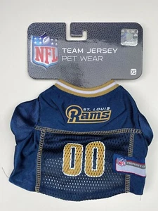 St. Louis Rams Dog Jersey Tee Shirt XS S X-Small Small Pet Navy Blue Costume NFL - Picture 1 of 26