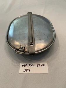 WW2 Mess Kit 1942 Early Flat Top Cover Ma Company 1942 - Picture 1 of 6