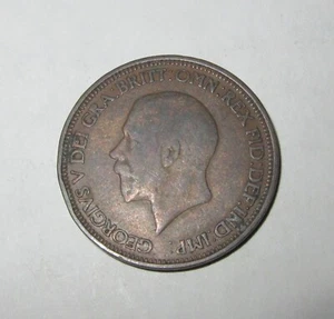 England 1/2 Half Penny coin 1930 (1928-1936) King George V United Kingdom 1/2p - Picture 1 of 2
