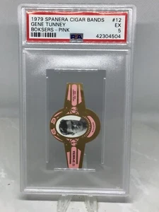 1979 Spanera Cigar Bands #12 Pink Gene Tunney PSA 5 (Total Pop all grades 5) - Foto 1 di 2