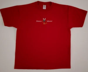 Branson Missouri "At the Hop Show" Jerzees XL Red T- Shirt Embroidered - Picture 1 of 10