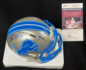 Dan Skipper signiert & beschriftet One Pride 24 Detroit Lions Mini Helm JSA COA - Bild 1 von 6