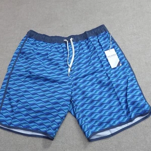 Fair Harbor Shorts 2XL Blue Swim Geometric Mastos Anchor Trunk NEW - Picture 1 of 11