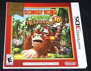 Donkey Kong Country Returns 3D - Solo arte de portada (Nintendo 3DS) auténtico - Imagen 1 de 2