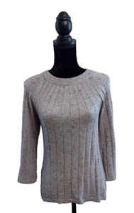 LOFT Women's Sweater Gray XXS Long Sleeve Super Soft Speckled 28 Chest 23 Length - Picture 1 of 11