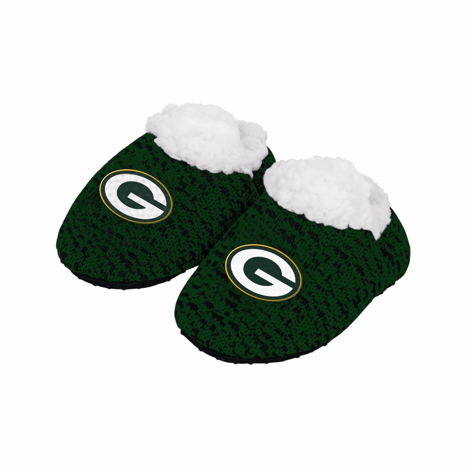 Football Infant Newborn Poly Knit Baby Booties Slippers NEW - Pick team & size - Image 1 of 1
