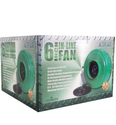 Active Air 6" Inline Duct Fan, 400 CFM - Image 1 of 4