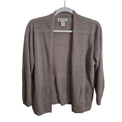 Cárdigan Suéter Nanette Lepore 100% Lino Neutro Abierto Talla S Foto 1 de 4