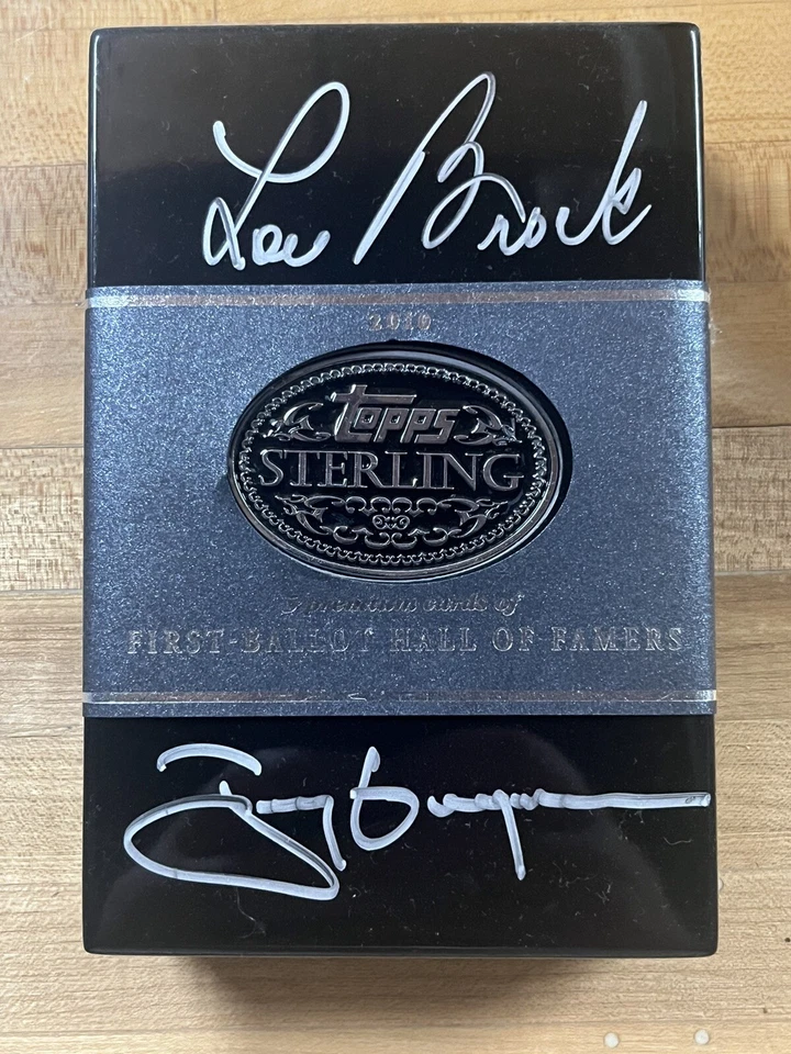 TONY GWYNN LOU BROCK SIGNED AUTOGRAPHED TOPPS STERLING BOX !! - Image 1 of 1