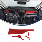 Red Carbon Dashboard Center Panel Accessories Sticker For Subaru Crosstrek 2024+