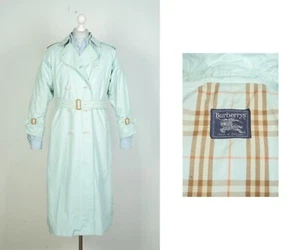-Ladies Burberry Belted Double Breasted Blue Trench Coat Genuine Size UK10 - Picture 1 of 15