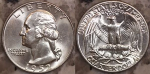 D Washington 1952 90 % cuarto de plata gema ¡impresionante brillo! 581 - Imagen 1 de 3