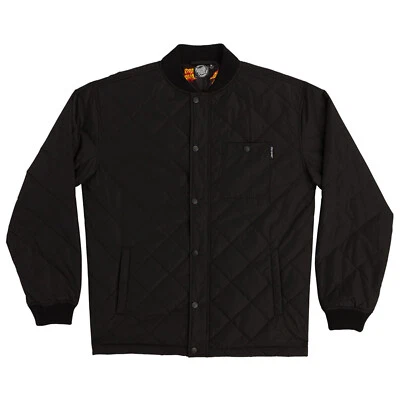 Santa Cruz Skateboards Coat Flamed Not a Dot Quilted Jacket Black - Image 1 of 2