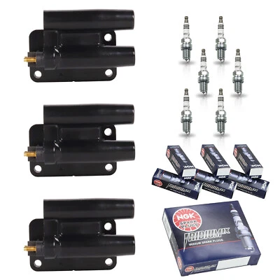 3X Ignition Coil & 6X NGK Iridium Spark Plug for 95-96 Mitsubishi Montero 3.0L - Image 1 of 4