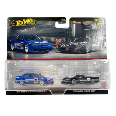 Modellino Auto Hotwheels 1/64 2 Pack '94 Nissan Primera/Nissan R390 GT1 - Immagine 1 di 2