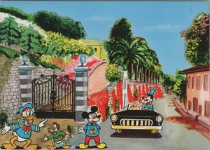 Disney Mickey Mouse Camera Goofy Driver Donald Duck Italian postcard MQ2 - Picture 1 of 2