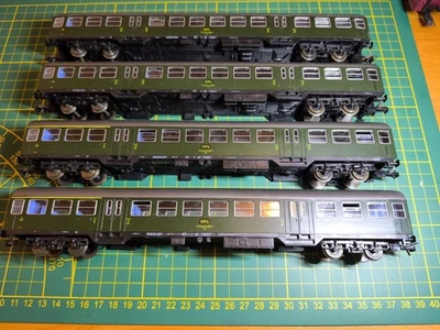 ROCO LOT 4 Voitures CFL HO  2:1ÈRE et 2:Mixtes, Sans Boite mais TBEG. - Imagen 1 de 4