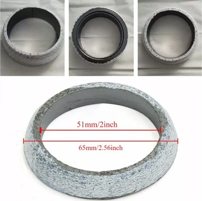 2'' Exhaust Tail Pipe Donut Gasket Muffler Seal Ring Donut Exhaust Flange Gasket - Image 1 of 4