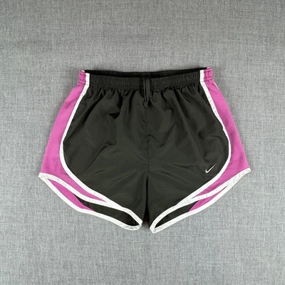 Nike Dri-FIT Tempo Running Shorts Women XS Black Pink White Mesh Trim 716453-091 - Image 1 of 4