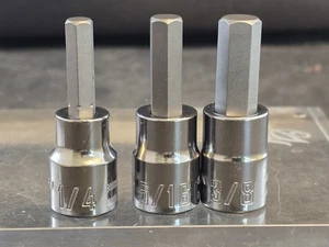 CRAFTSMAN 3 pc. 3/8" Drive SAE Hex ALLEN SOCKET SET NEW - Picture 1 of 2