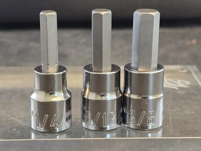 CRAFTSMAN 3 pc. 3/8" Drive SAE Hex ALLEN SOCKET SET NEW - Image 1 of 2