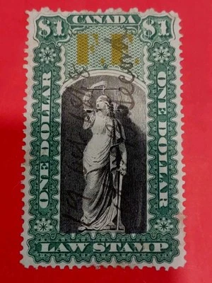 Canada #,OL26 , Issue 1864 law stamp One Dollar Dated 1868 Used (2003-5) - Image 1 of 2