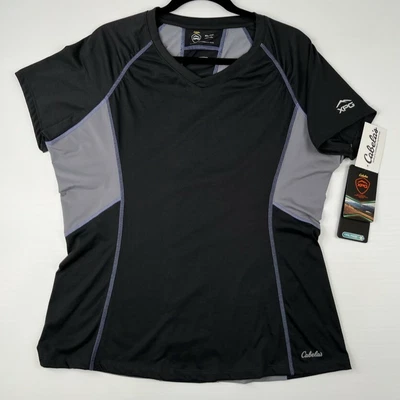 Camisa Cabelas Mujer Extra Grande XPG Coolphase Cuello en V Rendimiento Deporte Core Ne Foto 1 de 4