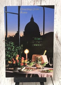 Greeting From Rome Hotel Atlante Star Les Etoiles Restaurant Roma Italy Postcard - Picture 1 of 4