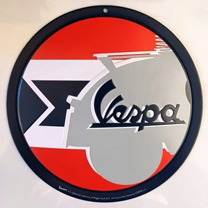 Vintage Metal VESPA Round 15 Cm - Picture 1 of 3
