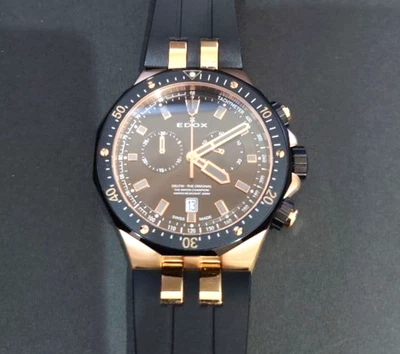 Reloj Hombre Edox Delphine Original Cronógrafo 10109 Cuarzo Foto 1 de 4